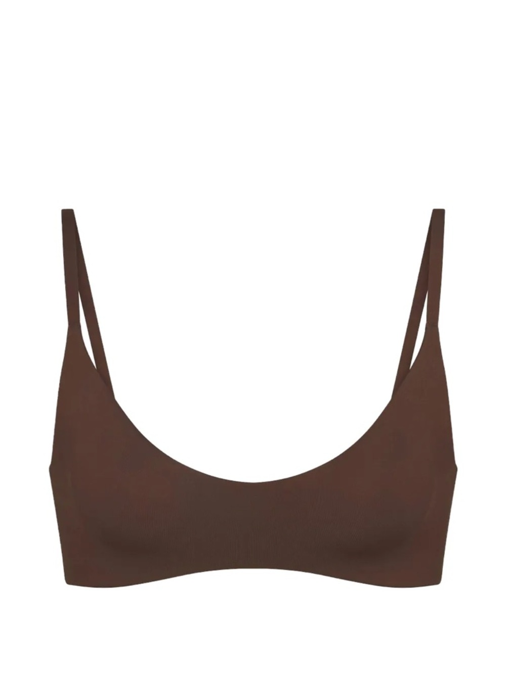 NWT NIKE SKIMS Matte Micro Scoop Bra - Dark Sepia - Picture 3 of 3